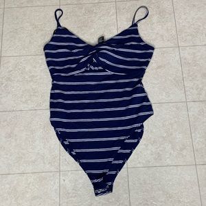 Striped body suit fashion nova